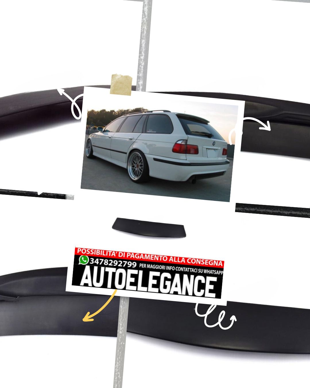 SPOILER adatto per BMW 5 E39 1995-2004