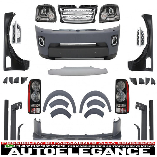 kit carrozzeria di conversione completo adatto per Land Rover Discovery 3 l319 (2004-2009) a Discovery 4 Facelift