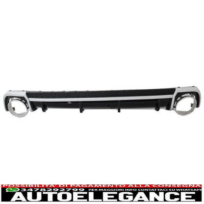 Punte di scarico del diffusore della mantovana del paraurti posteriore adatte per audi a4 b9 8w (2016-2018) berlina avant rs4 design