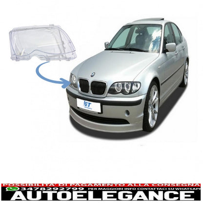 Right side headlight lens suitable for bmw 3 series e46 restyling sedan/touring (2001-2004)