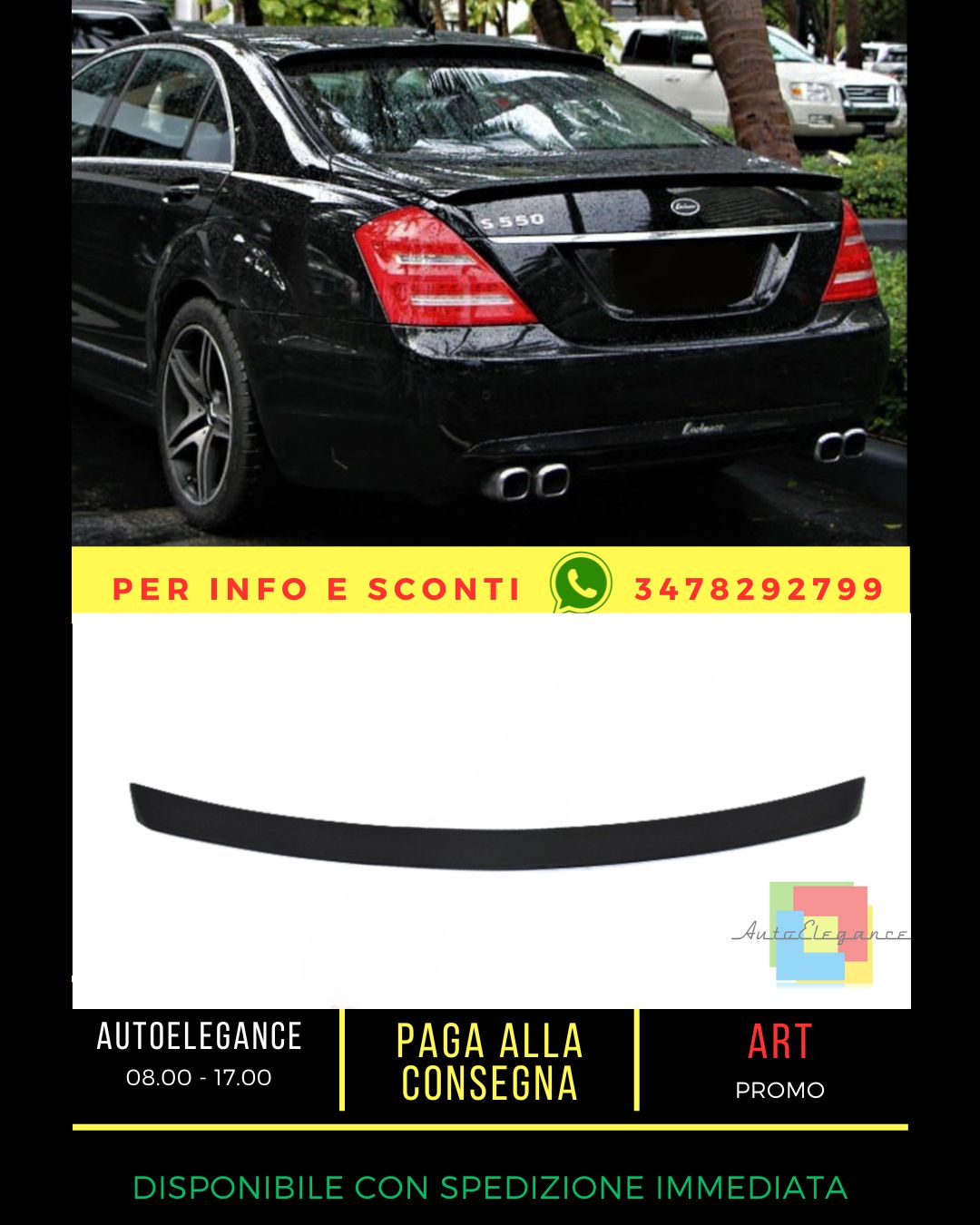 ⭐SPOILER ADATTO PER Mercedes S class W221 2005-2013⭐