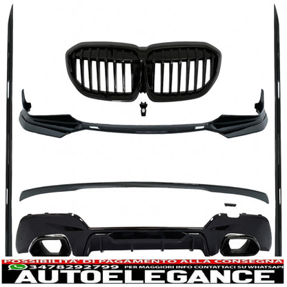 Complete body kit, extensions suitable for BMW 3 Series G20 Sedan G21 Touring (2018-up) M340i Competition Design Black Tips
