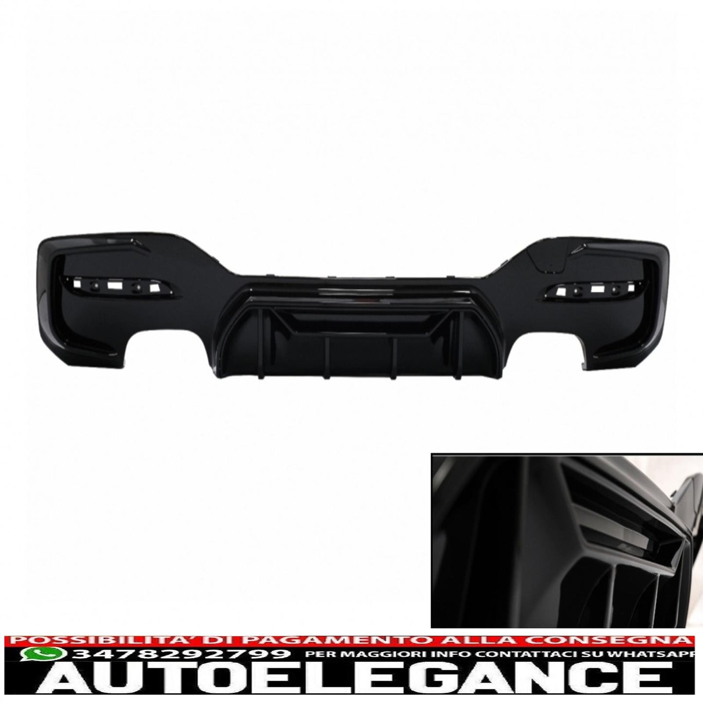 paraurti posteriore spoiler mantovana diffusore doppia doppia uscita adatto per bmw serie 1 f20 f21 lci (2015-2019) pianoforte nero design da competizione