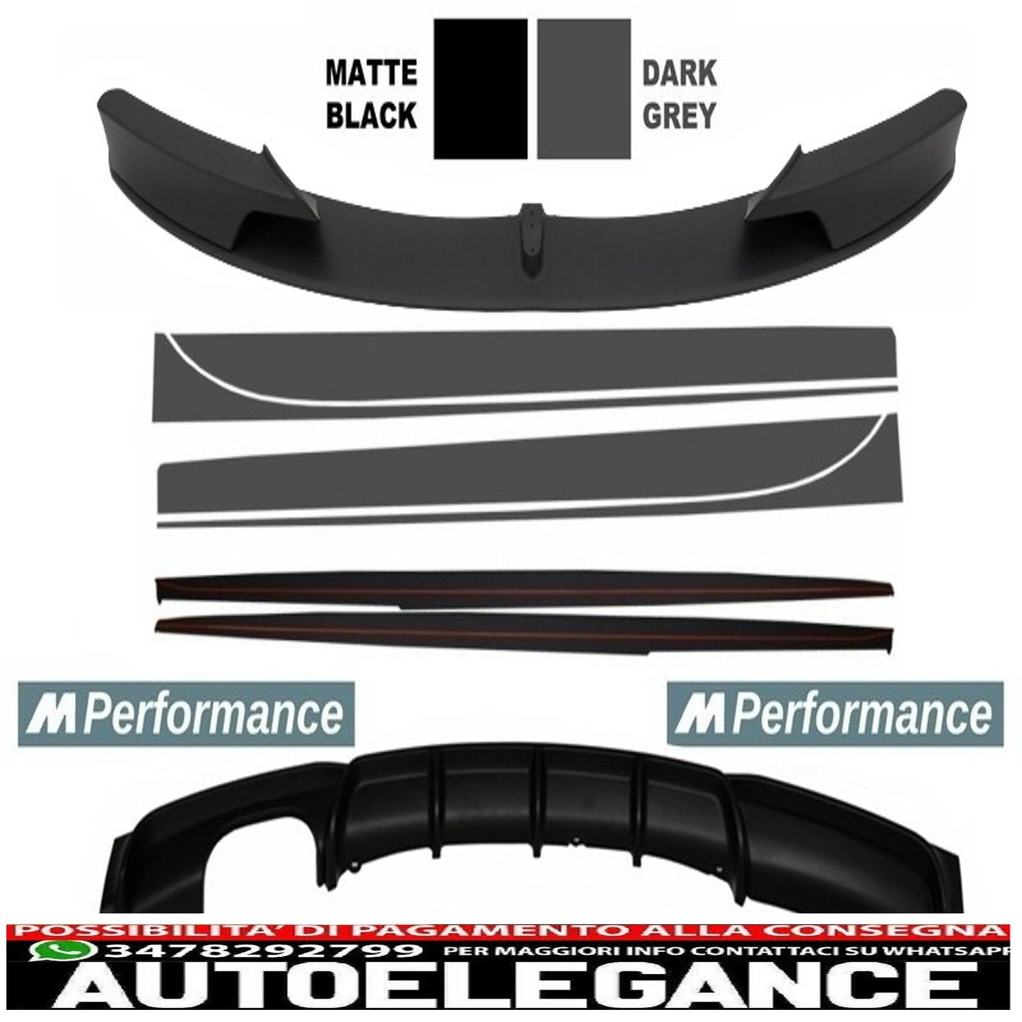 Additional conversion kit extension to m-performance design suitable for BMW 3 Series F30 F31 (2011-up) sedan Touring