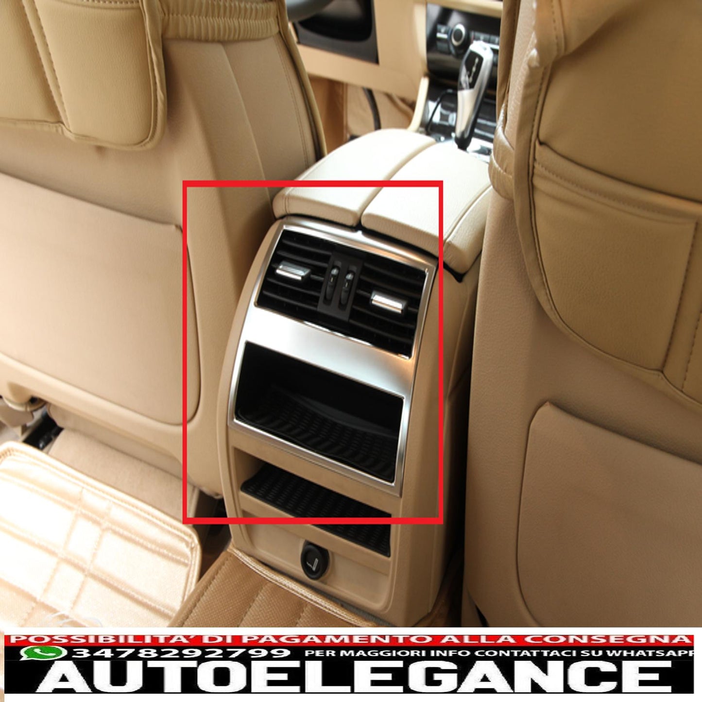 maschera telaio cromato bracciolo centrale ugelli aria ventilazione per bmw serie 5 f10 e f11-mostra il titolo originaletesto original chrome frame cover center Armboard Air Vents Ventilation for bmw 5 series f10 and f11