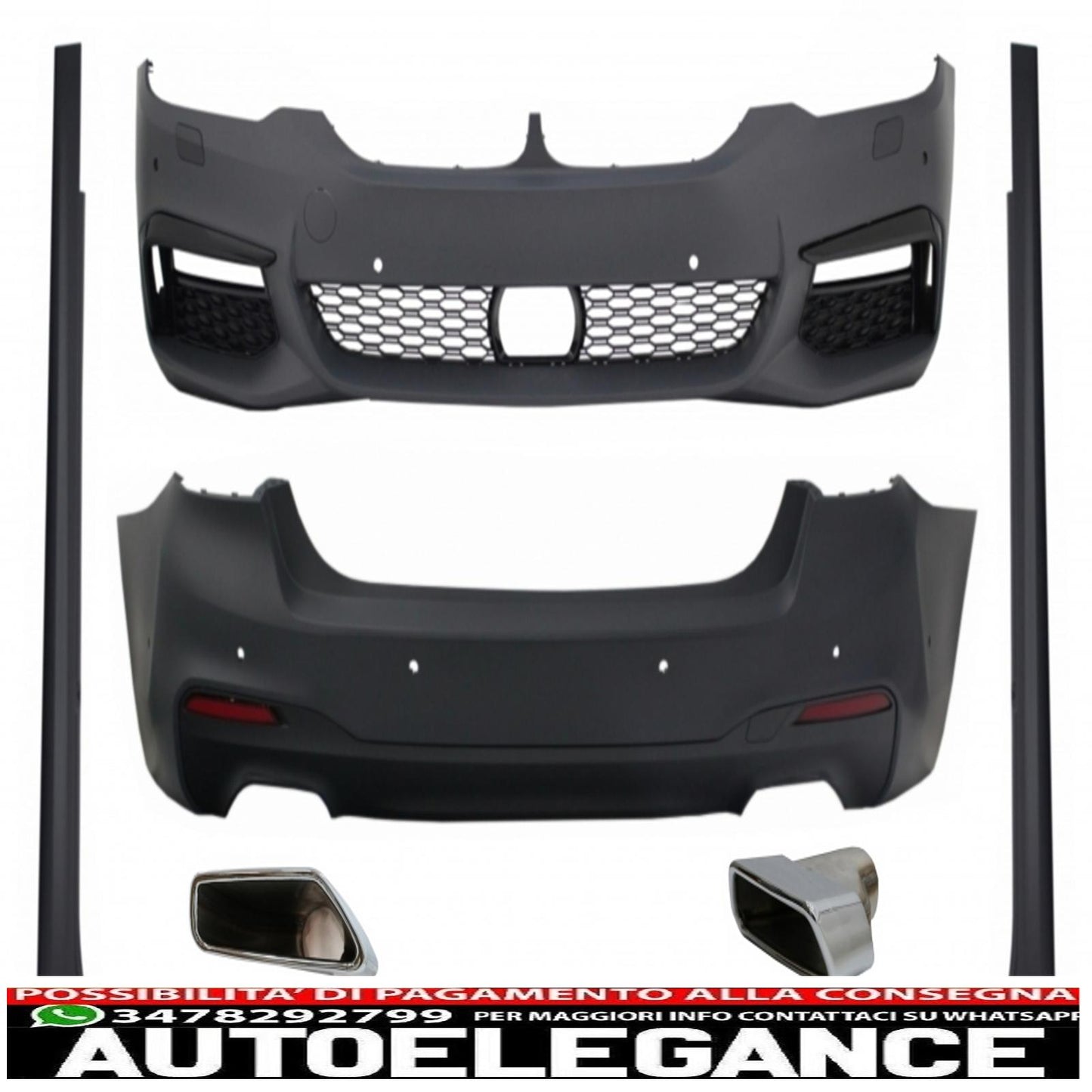 Complete body kit suitable for BMW 5 Series G30 (2017-up) with m-tech design exhaust tips 