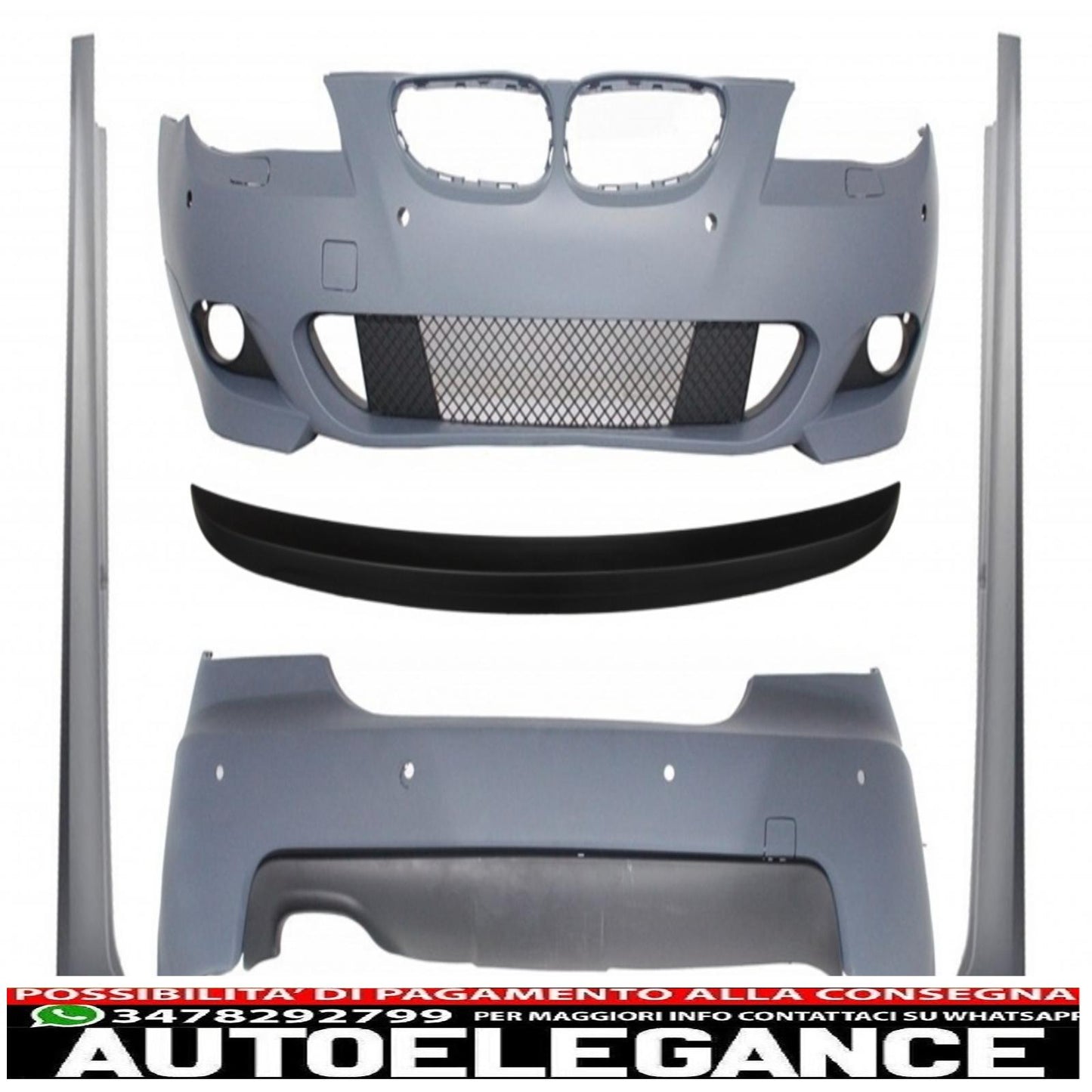 body kit suitable for bmw 5 series e60 (2003-2007) m-technik look spoiler trunk pdc 24mm