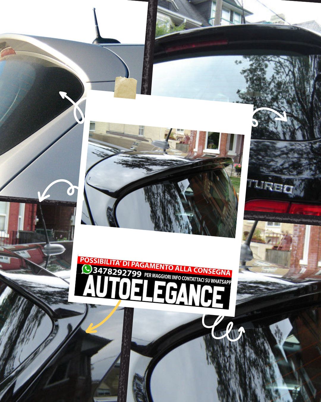 SPOILER COMPATIBLE FOR MERCEDES B CLASS W245 ( 2005-2011 ) 