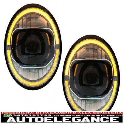 7 Inch Cree LED Headlights Drl Angel Eye Amber Fit For Jeep Wrangler JK (2007-2017) Conversion To 2018+ Model