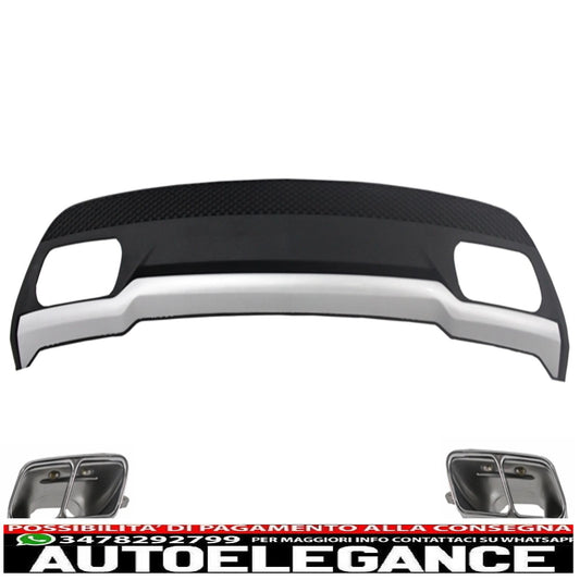 pacchetto diffusore posteriore e terminali di scarico adatto per mercedes classe a w176 (2012-2018) sport pack
