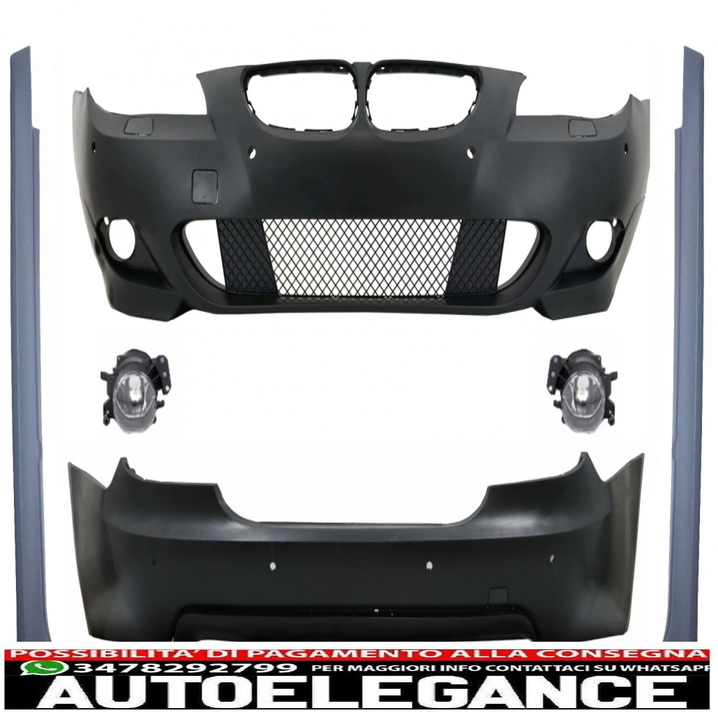 body kit suitable for bmw 5 series e60 lci (2007-2010) m-technik design with 18mm pdc