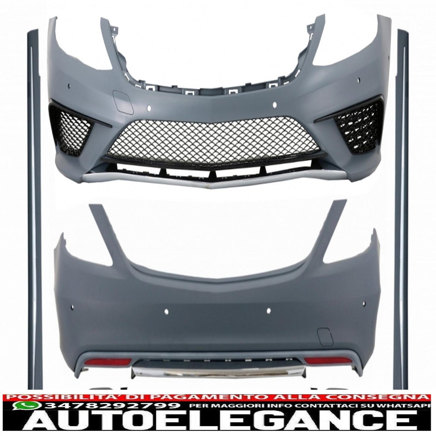 body kit with black exhaust tips suitable for mercedes s class w222 (2013-06.2017) design s63 
