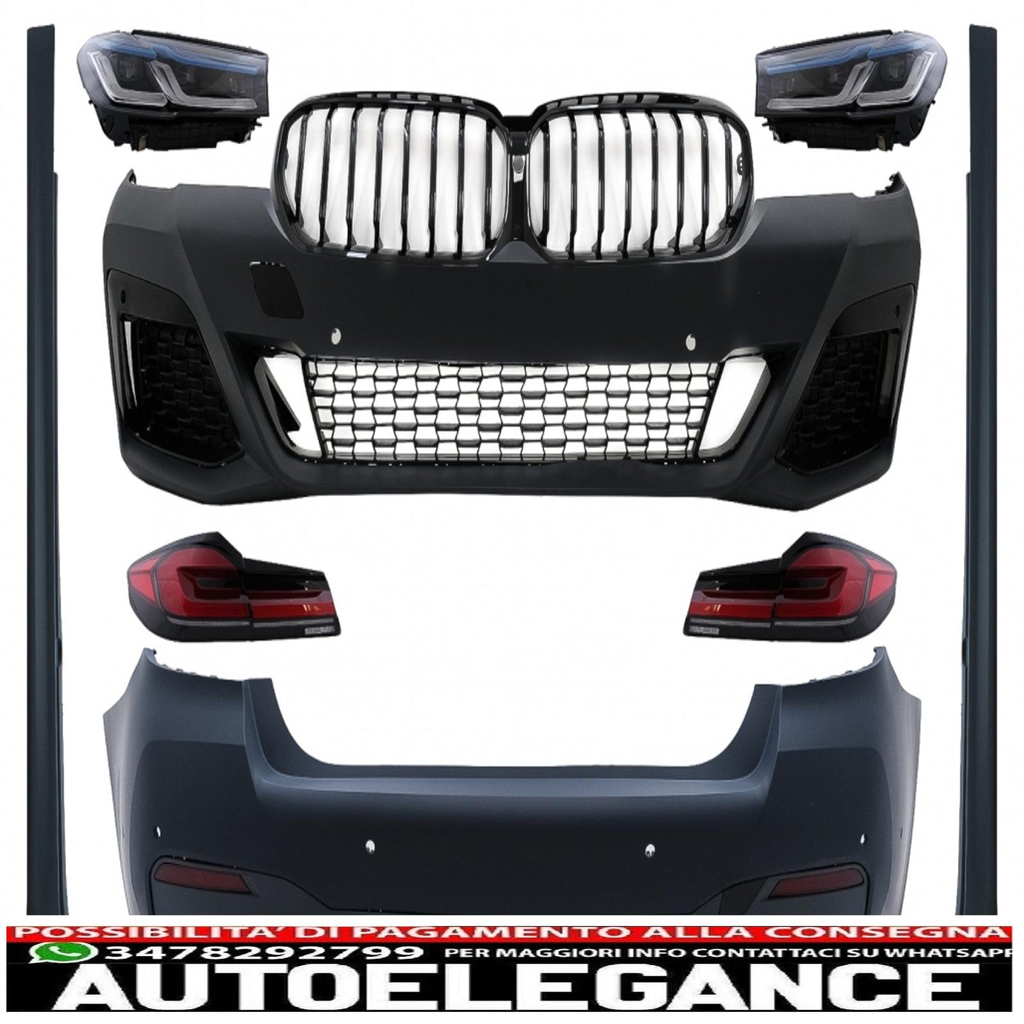 complete body kit suitable for bmw 5 series g30 (2017-2019) conversion m-tech design to g30 lci 2020 design 
