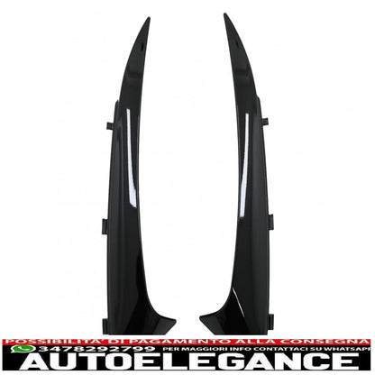 Alette paraurti posteriori alette laterali flic adatte per mercedes classe c c205 a205 (2015-2019) pianoforte nero AUTOELEGANCERICAMBI
