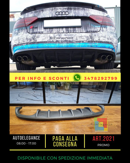 🔥DIFFUSORE ADATTO PER AUDI A5 2007-2011 SLINE S5 COUPE CABRIO GREZZO🔥