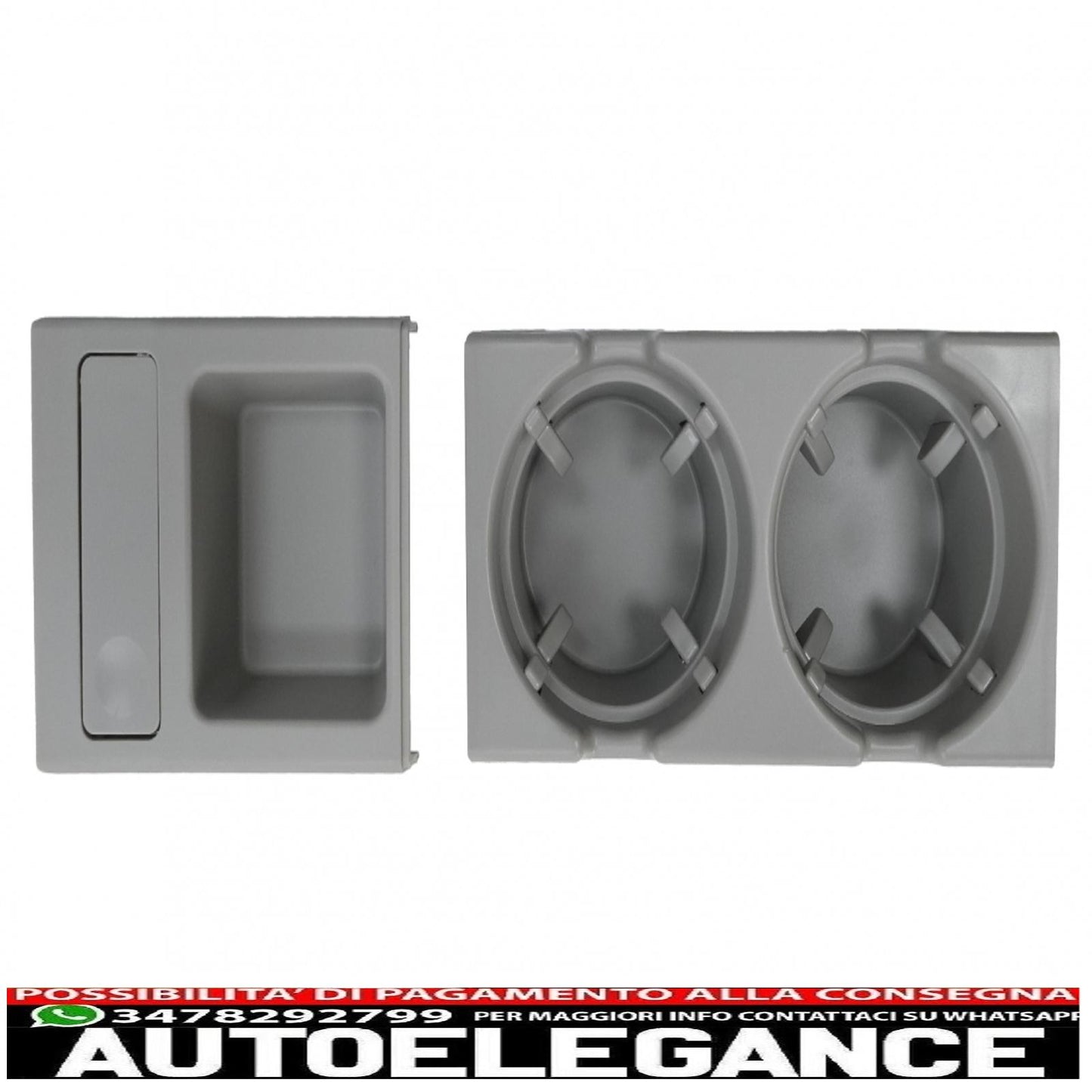 cup holder and coin holder suitable for bmw 3 series e46 (1998-2005) grey