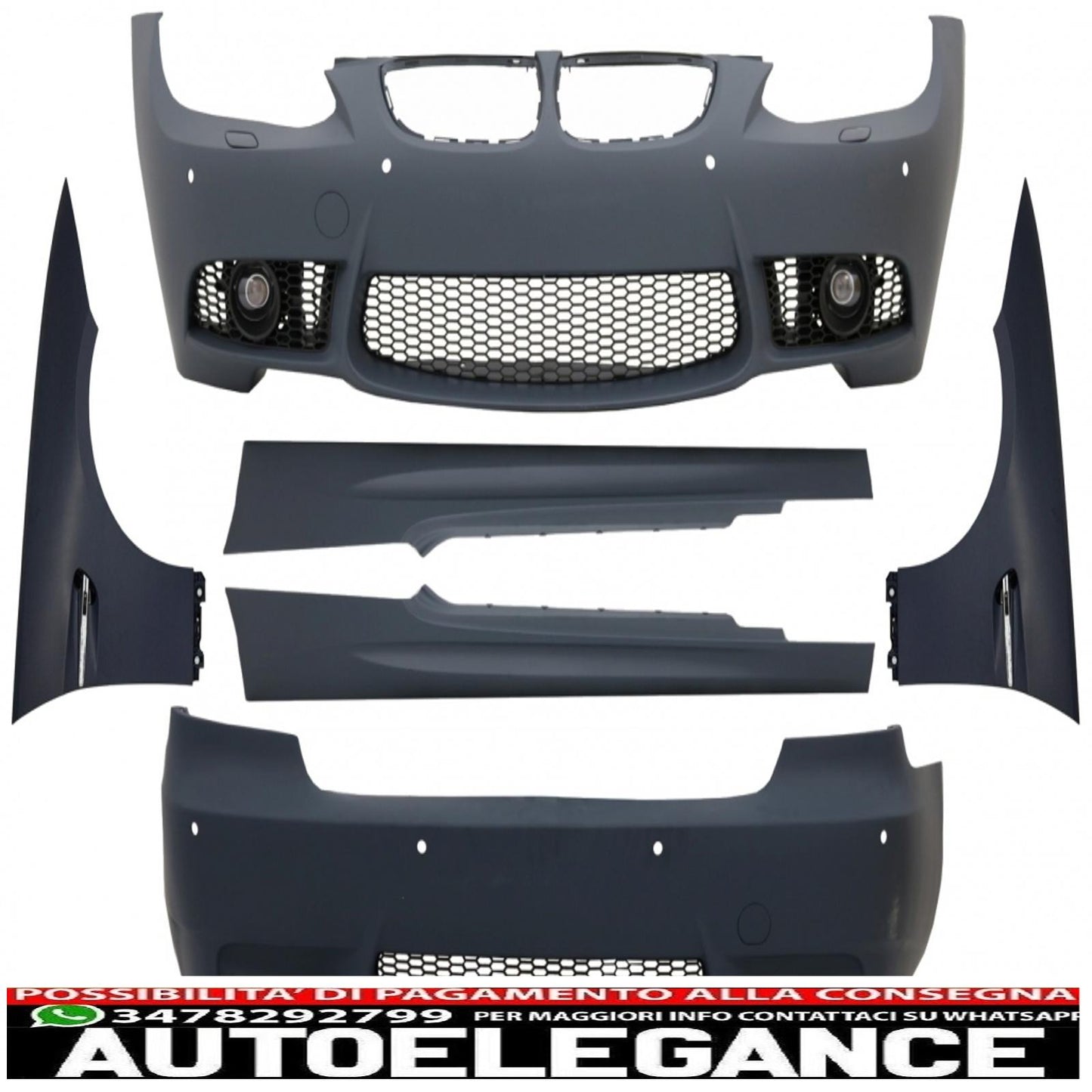 body kit suitable for bmw 3 series e92 e93 (2006-2009) non-lci coupe cabrio m3 look