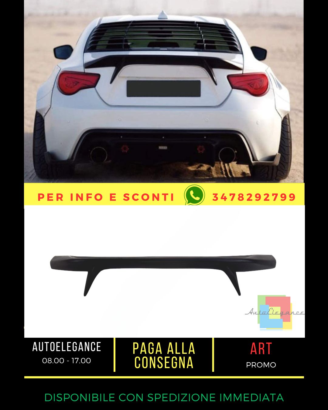 🔥SPOILER ADATTO PER Subaru BRZ / Toyota GT86 2012-2020🔥