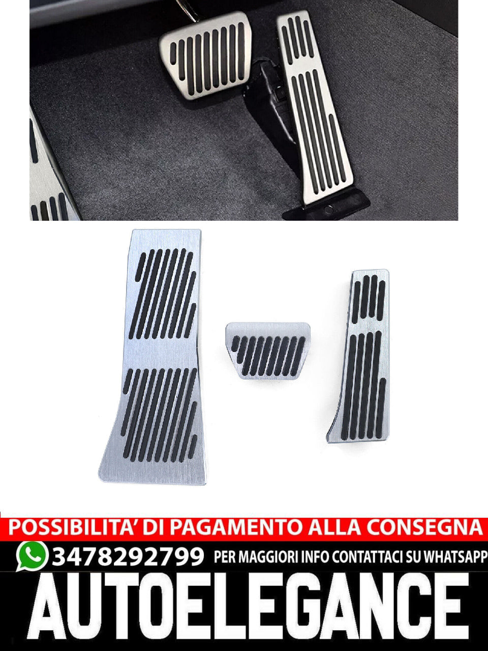 Pedaliera Alu Performance aftermarket compatibile con  BMW X5 E53 E70 F15 X6 E71 F16