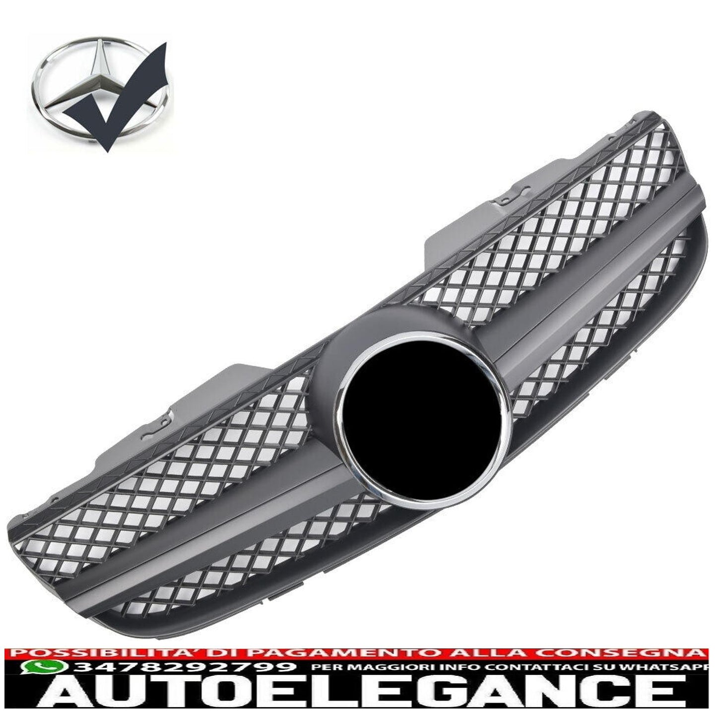 sport grill radiator grill suitable for mercedes r230 sl 2006-2008 matt black - show original titleoriginal textgrill sport kühlergrill passt für mercedes r230 sl 2006-2008 matt schwarz