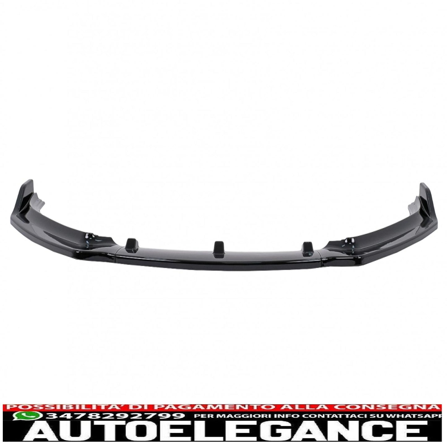 Front Bumper Lip Extension Spoiler Suitable For VW Polo 6R 6C Facelift (2009-2017) Piano Black 