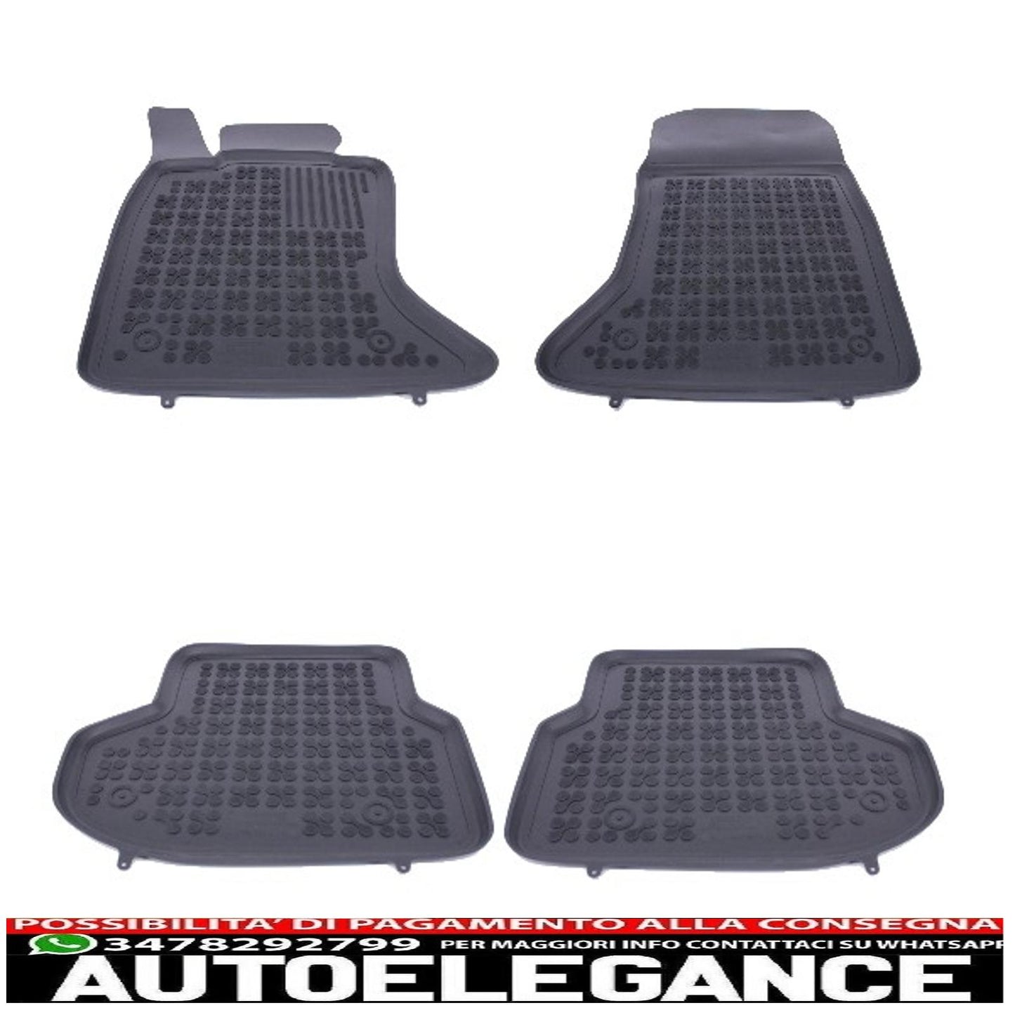 Black rubber mat suitable for BMW 5 Series F10 F11 LCI 2014+