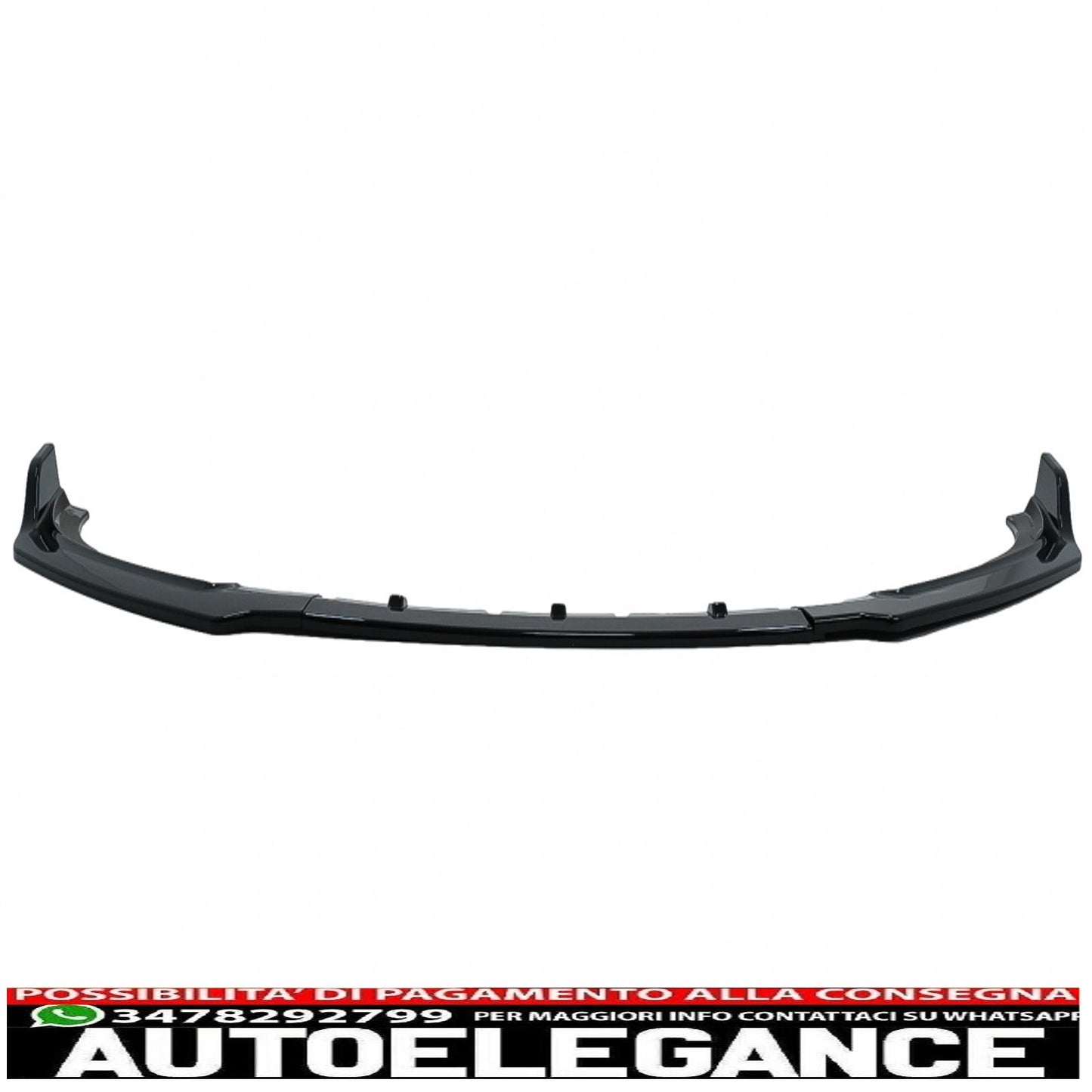 Front bumper additional spoiler suitable for audi a6 c7 4g facelift (2015-2018) piano black