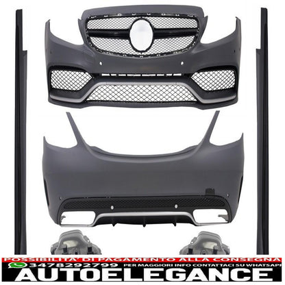 kit carrozzeria completo adatto per mercedes classe c w205 berlina (2014-2018) design c63