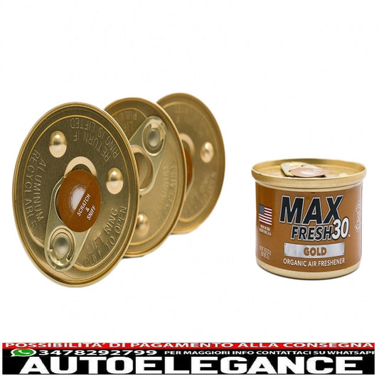 Paradise Air Fresh deodorante per ambienti biologico senza tappo può contenere max 30 4 lattine d'oro