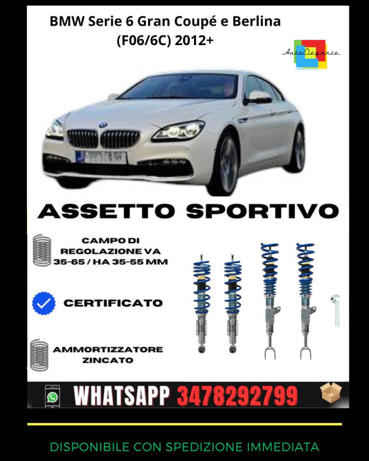 🔥Assetto sportivo adatto per BMW Serie 6 Gran Coupé e Berlina (F06/6C)  2012+🔥