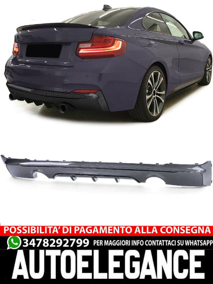 Performance Carbon Look Rear Diffuser for BMW 2 Series F22 F23 M235i 240i 