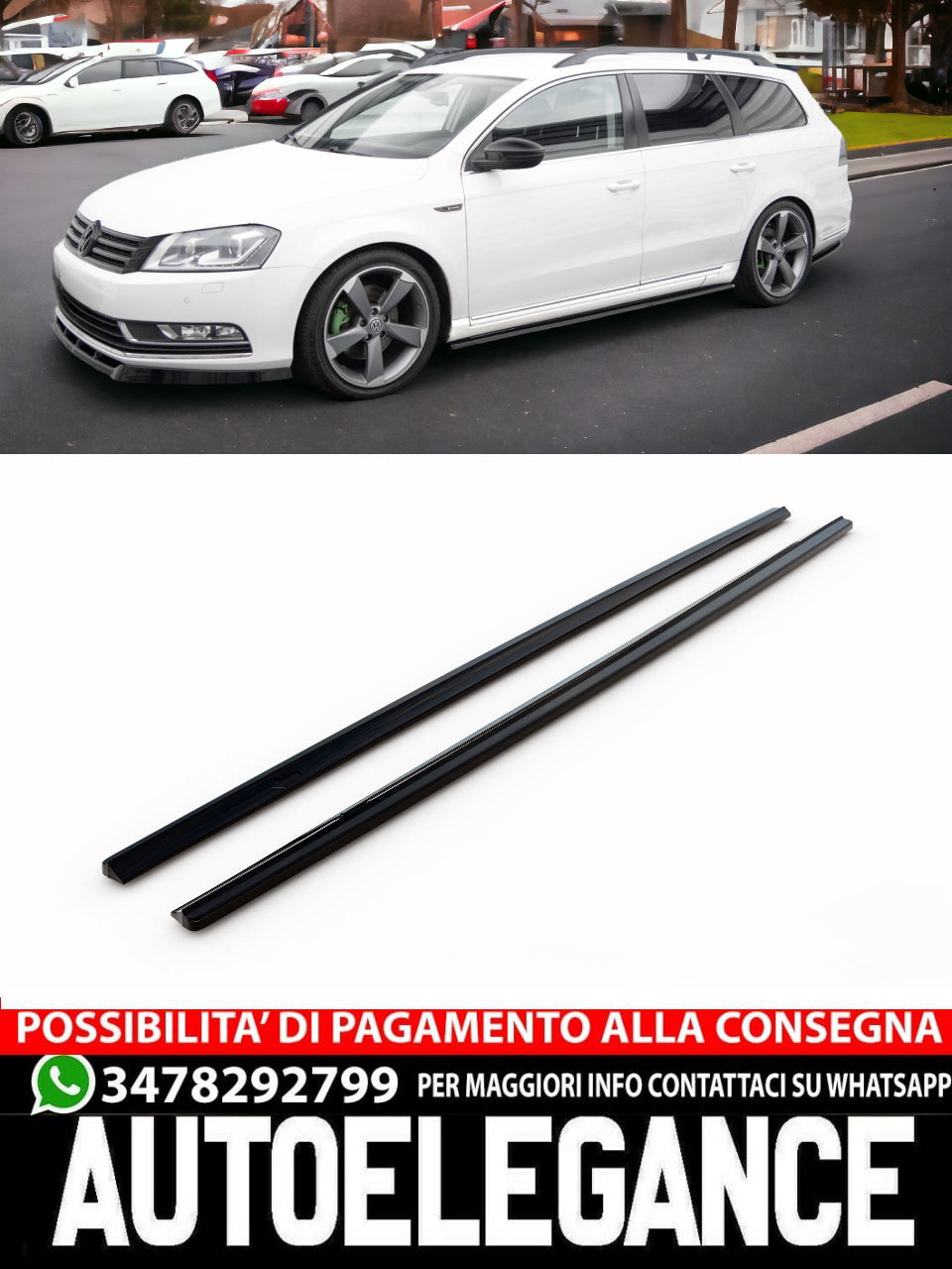MINIGONNE LATERALI adatte per VOLKSWAGEN PASSAT B7