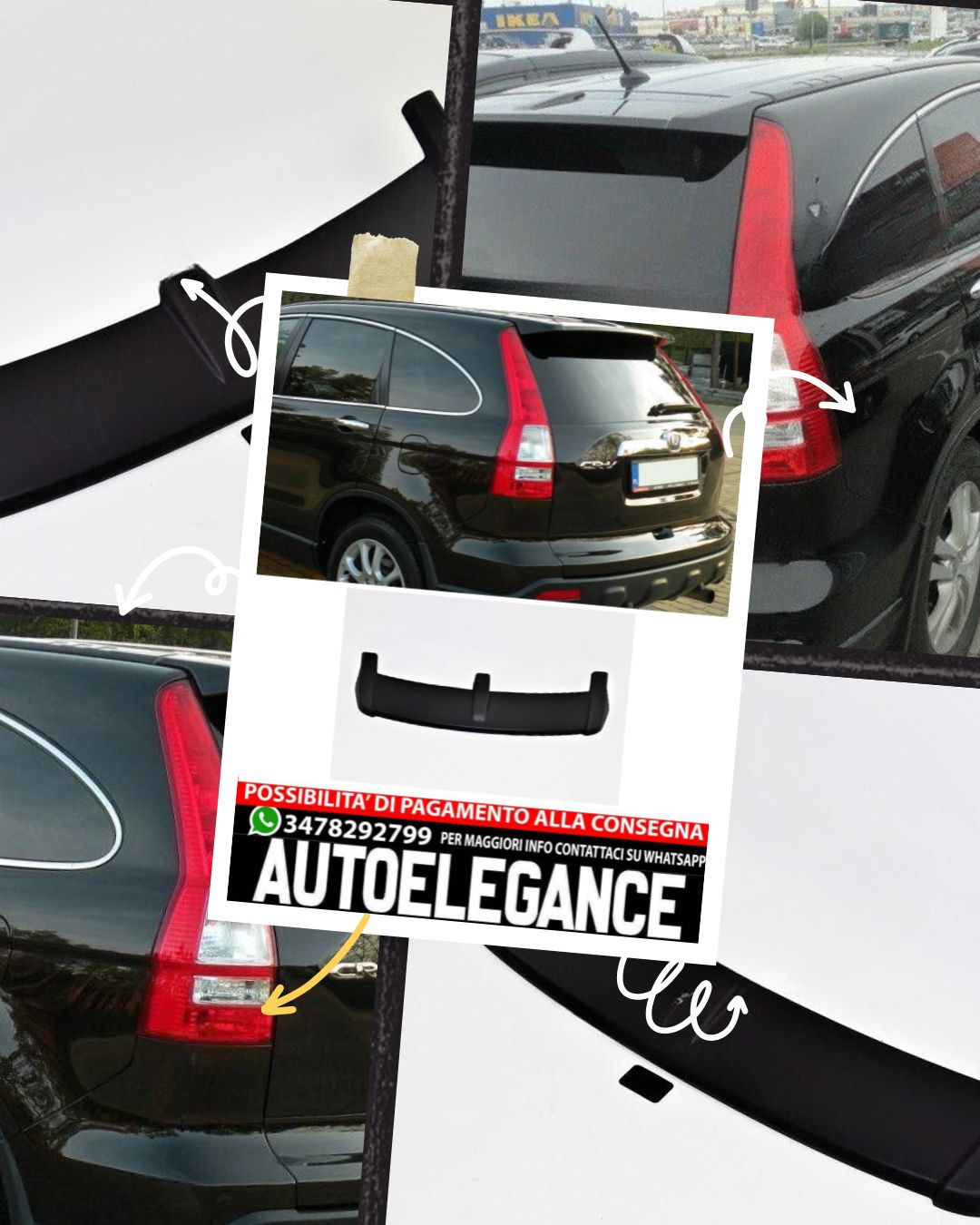 SPOILER adatto per Honda CRV 3 2006-2011