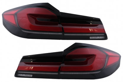 Fanali posteriori Full LED adatti per BMW Serie 5 G30 Berlina (2017-2019) LCI Design con luci di svolta sequenziali dinamiche