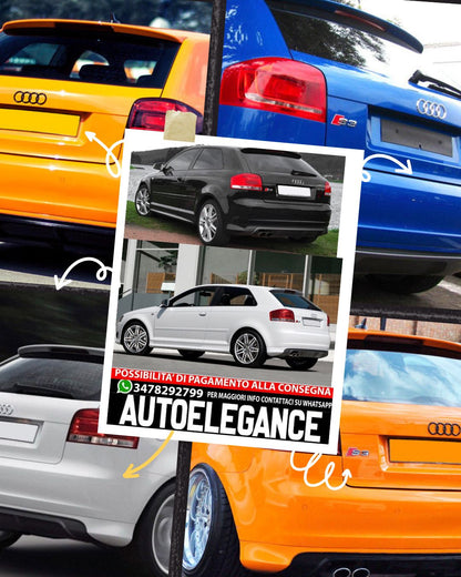 SOTTOPARAURTI POSTERIORE ADATTO PER AUDI A3 8P 3 PORTE S3 STILE ( 2003-2008 )
