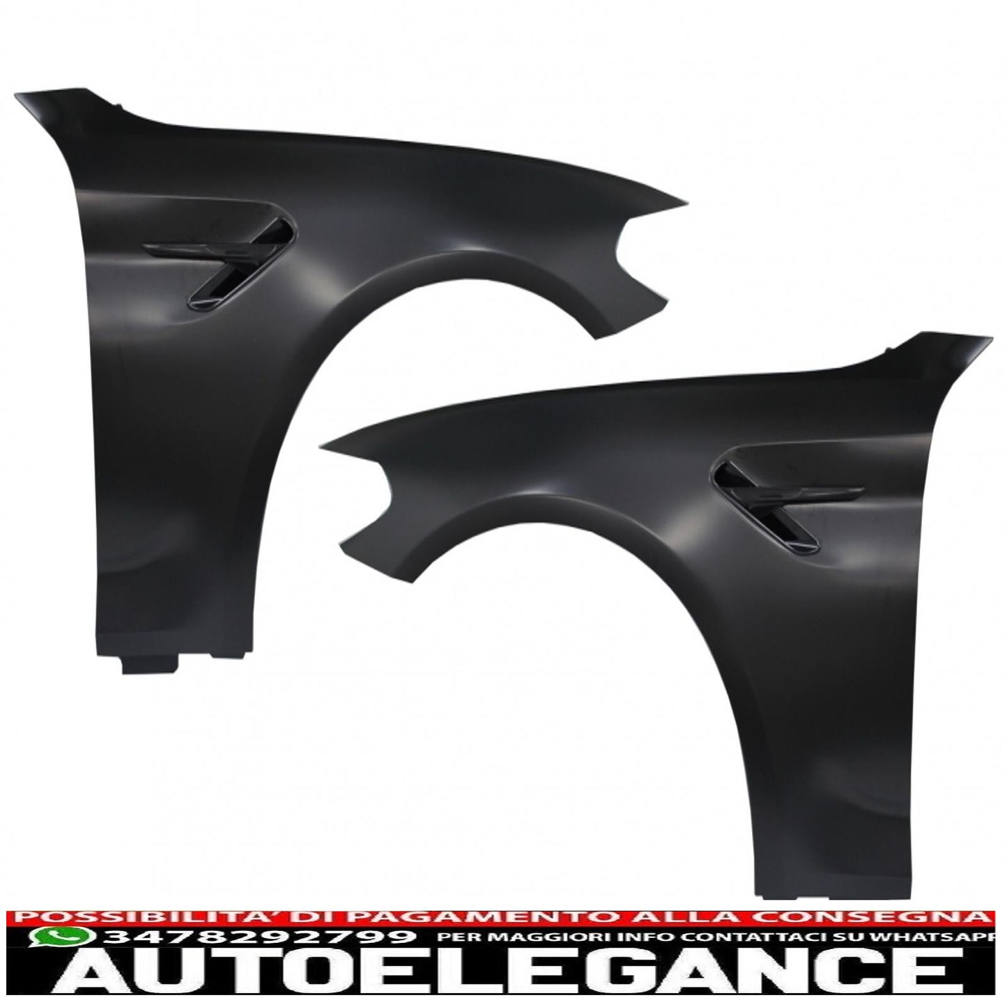 parafanghi anteriori adatti per bmw serie 5 g30 g31 g38 (2017-) limousine touring nero design m5