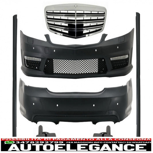 complete body kit suitable for mercedes s class w221 (2005-2011) lwb with chrome front grille and black exhaust tips
