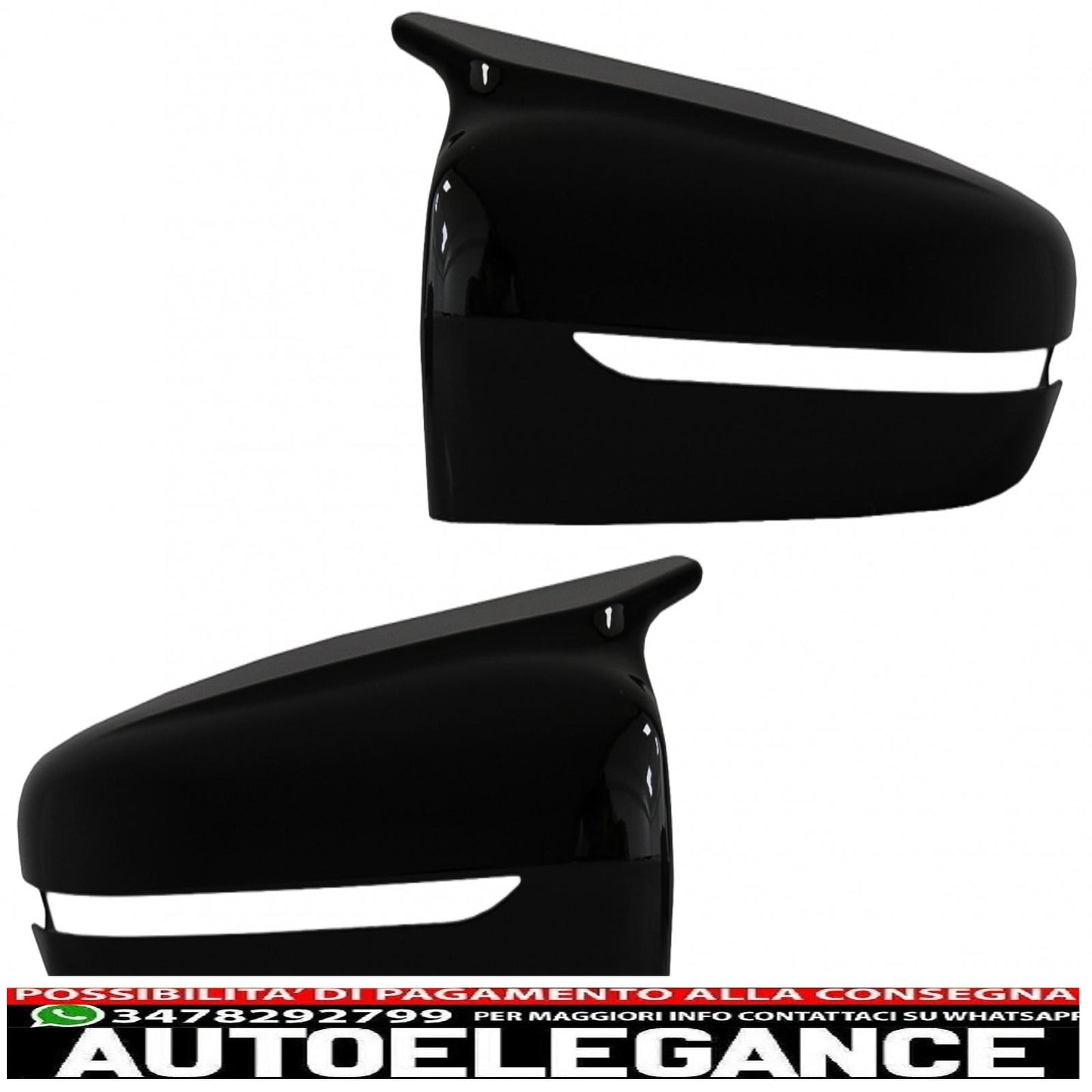 Calotte specchietti adatte per BMW Serie 3 G20 G21 G28 (2017-up) Piano Black M Sport Design LHD AUTOELEGANCERICAMBI