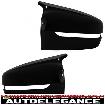 Calotte specchietti adatte per BMW Serie 3 G20 G21 G28 (2017-up) Piano Black M Sport Design LHD AUTOELEGANCERICAMBI