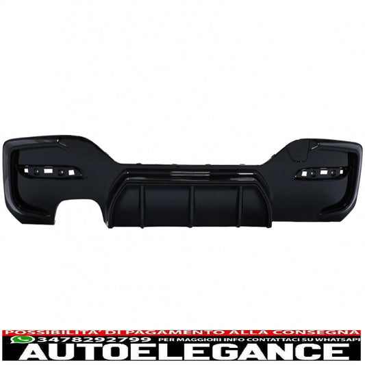 spoiler paraurti posteriore mantovana diffusore sinistro doppia uscita adatto per bmw serie 1 f20 f21 lci (2015-2019) nero pianoforte