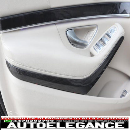 Barre ornamentali rivestimento porta legno nero telaio per Mercedes W222 Classe S-mostra il titolo originaletesto originalezierelemente door panel wood black frame for Mercedes W222 S-Class AUTOELEGANCERICAMBI