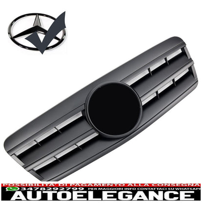 Sports radiator grille for Mercedes W208/C208/A208 CLK matt black 
