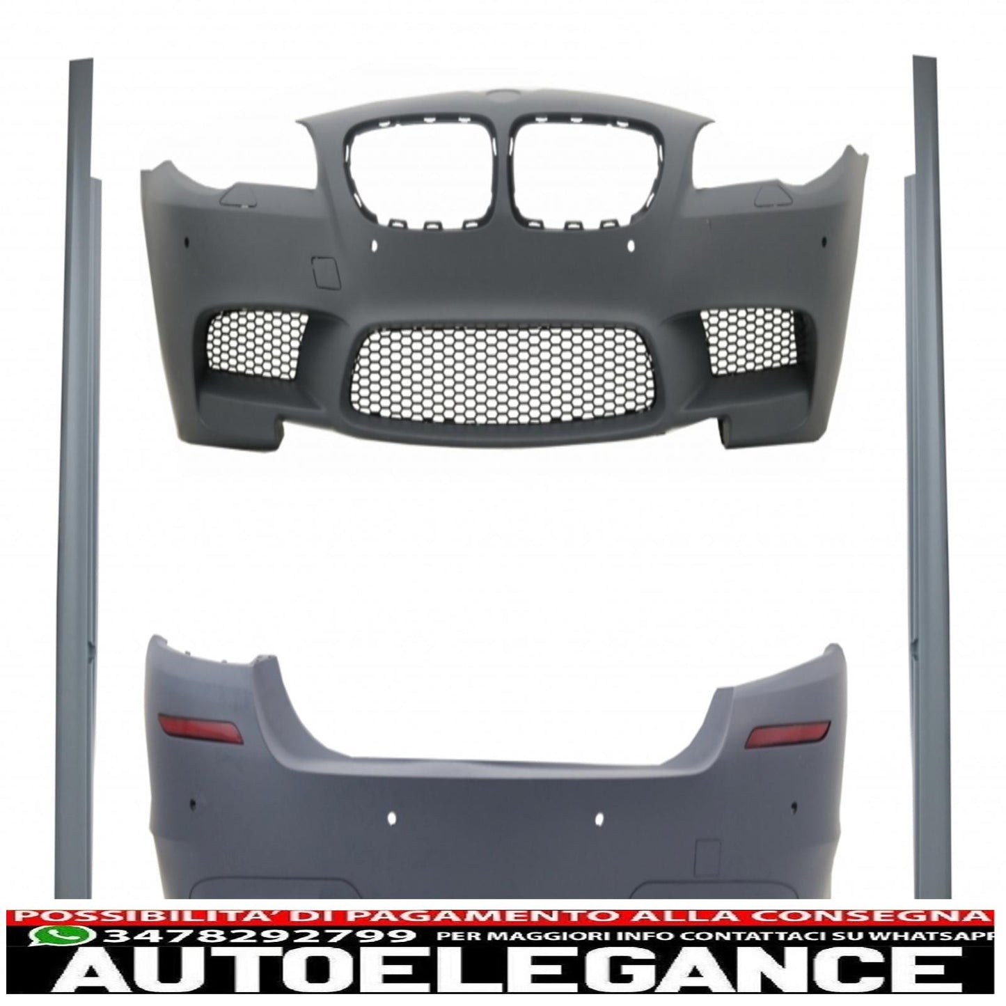 kit carrozzeria adatto per bmw serie 5 f10 (2011-2017) con minigonne laterali design m5