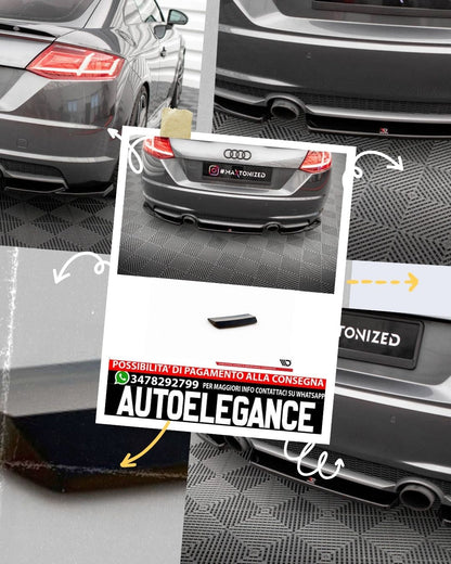 SPLITTER POSTERIORE CENTRALE adatto compatibile per AUDI TT S-LINE 8V  (2014-2018)