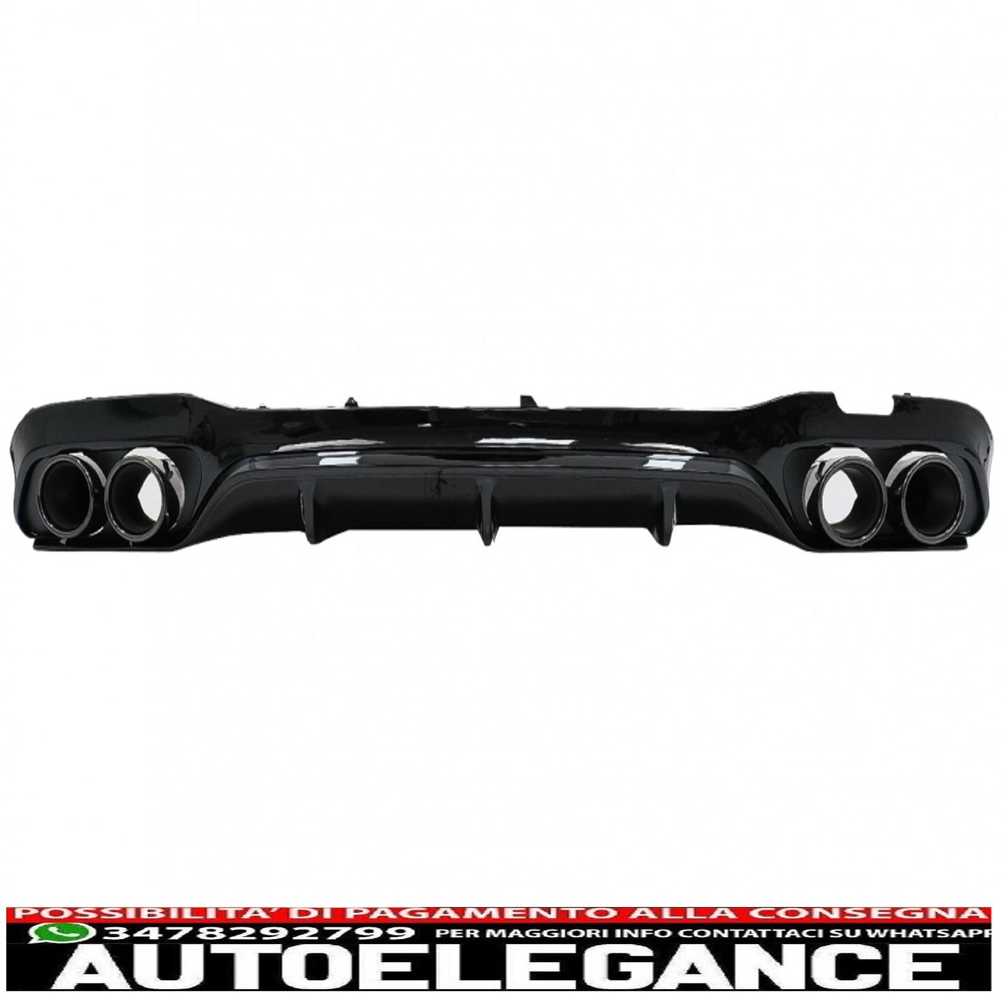 Rear Diffuser with Exhaust Tips Suitable for Mercedes E-Class W213 (2016-2019) E53 Design Night Package