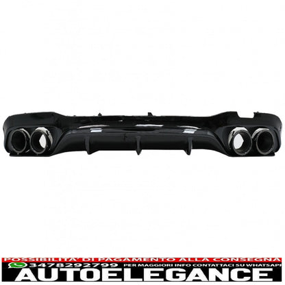 Rear Diffuser with Exhaust Tips Suitable for Mercedes E-Class W213 (2016-2019) E53 Design Night Package