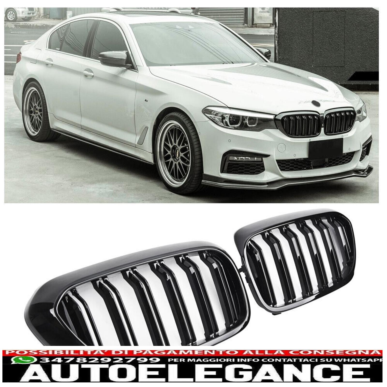 adatto per bmw serie 5 g30 g31 griglia radiatore doppia barra lucida nero-mostra il titolo originaletesto originalepasst für bmw 5er g30 g31 kühlergrill doppelsteg glanz schwarz AUTOELEGANCERICAMBI