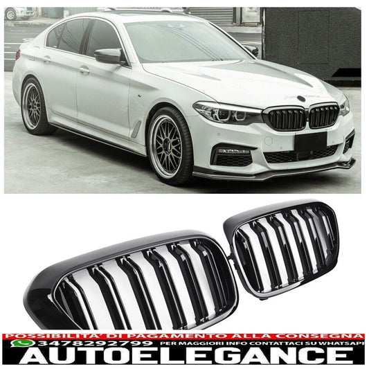 adatto per bmw serie 5 g30 g31 griglia radiatore doppia barra lucida nero-mostra il titolo originaletesto originalepasst für bmw 5er g30 g31 kühlergrill doppelsteg glanz schwarz AUTOELEGANCERICAMBI