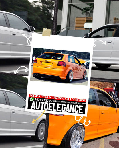 DIFFUSORE ADATTO PER AUDI A3 8P 3 PORTE S3 LOOK 2003-2008