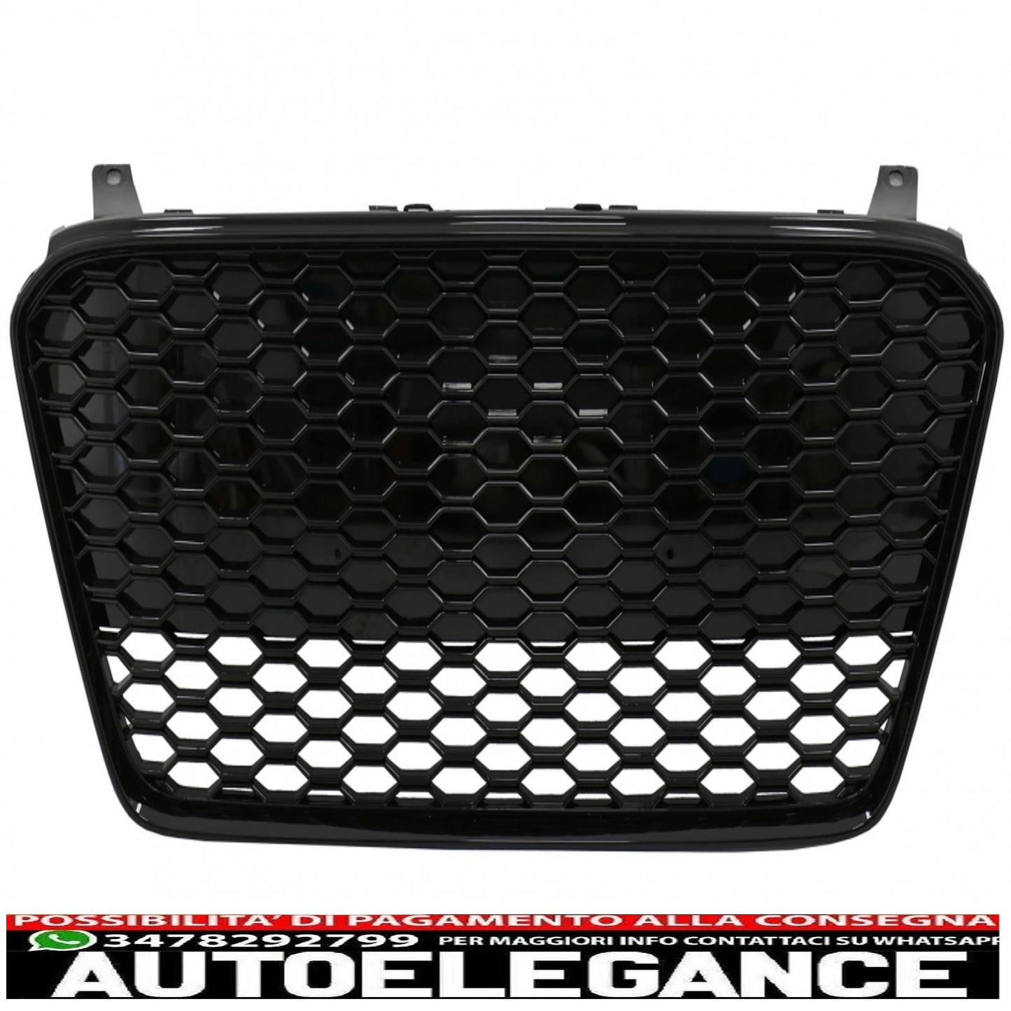 griglia anteriore adatta per audi r8 42 restyling 1a generazione (2013-2015) rs design nero lucido